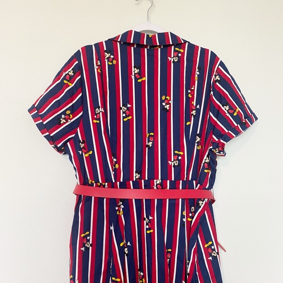 Torrid Disney Mickey Retro Swing Dress Poplin Striped Red & Blue Size 18 & 24 - Picture 11 of 13